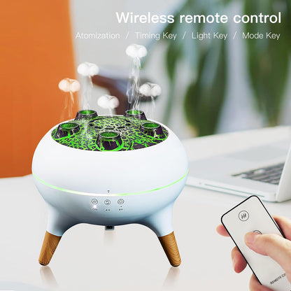 Jellyfish Humidifier Diffuser With Mist Light Remote encalife