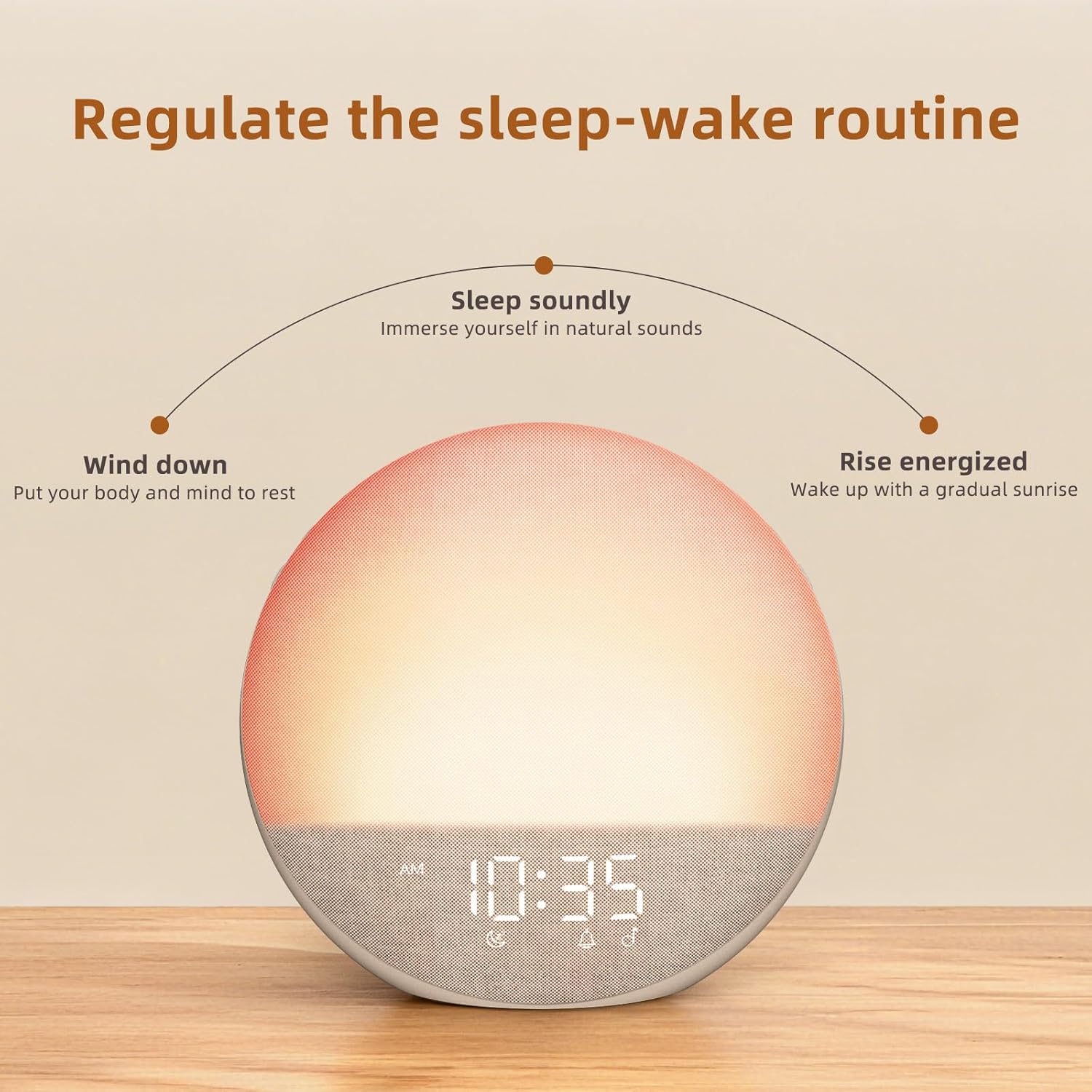 Sunrise Alarm Clock White Noise Bluetooth Speaker encalife