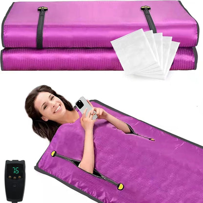 Portable infrared sauna blanket for home relaxation and wellness routine