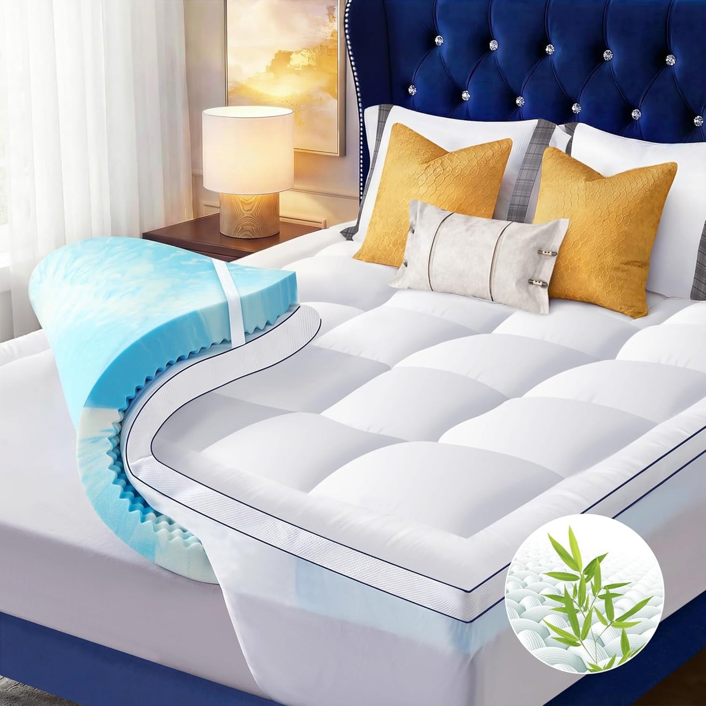 Encalife King Cooling Mattress Topper