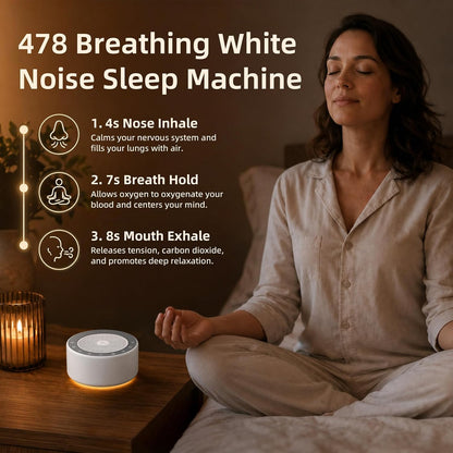 White Noise Machine Night Light for Sleeping encalife