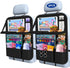 Foldable tray car backseat organizer with tablet holder
