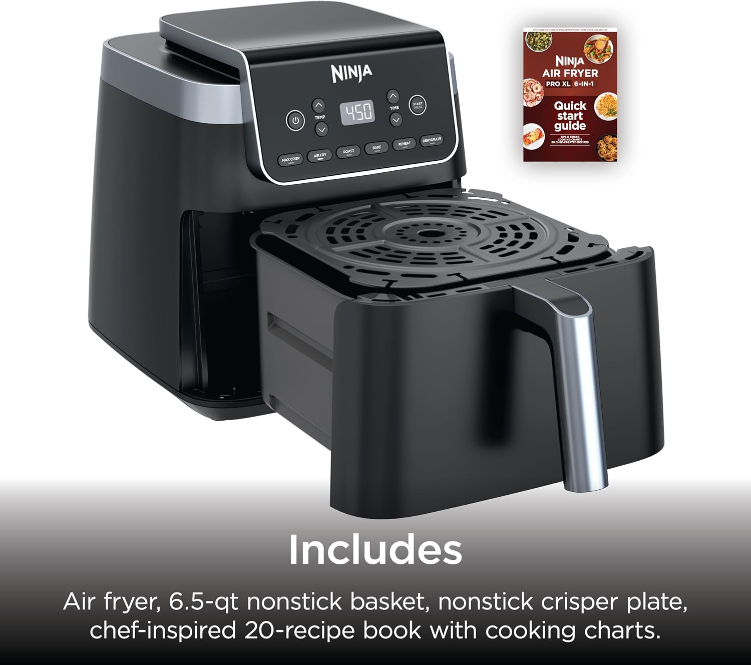 6.5-Quart 6-in-1 XL MaxCrisp Air Fryer encalife