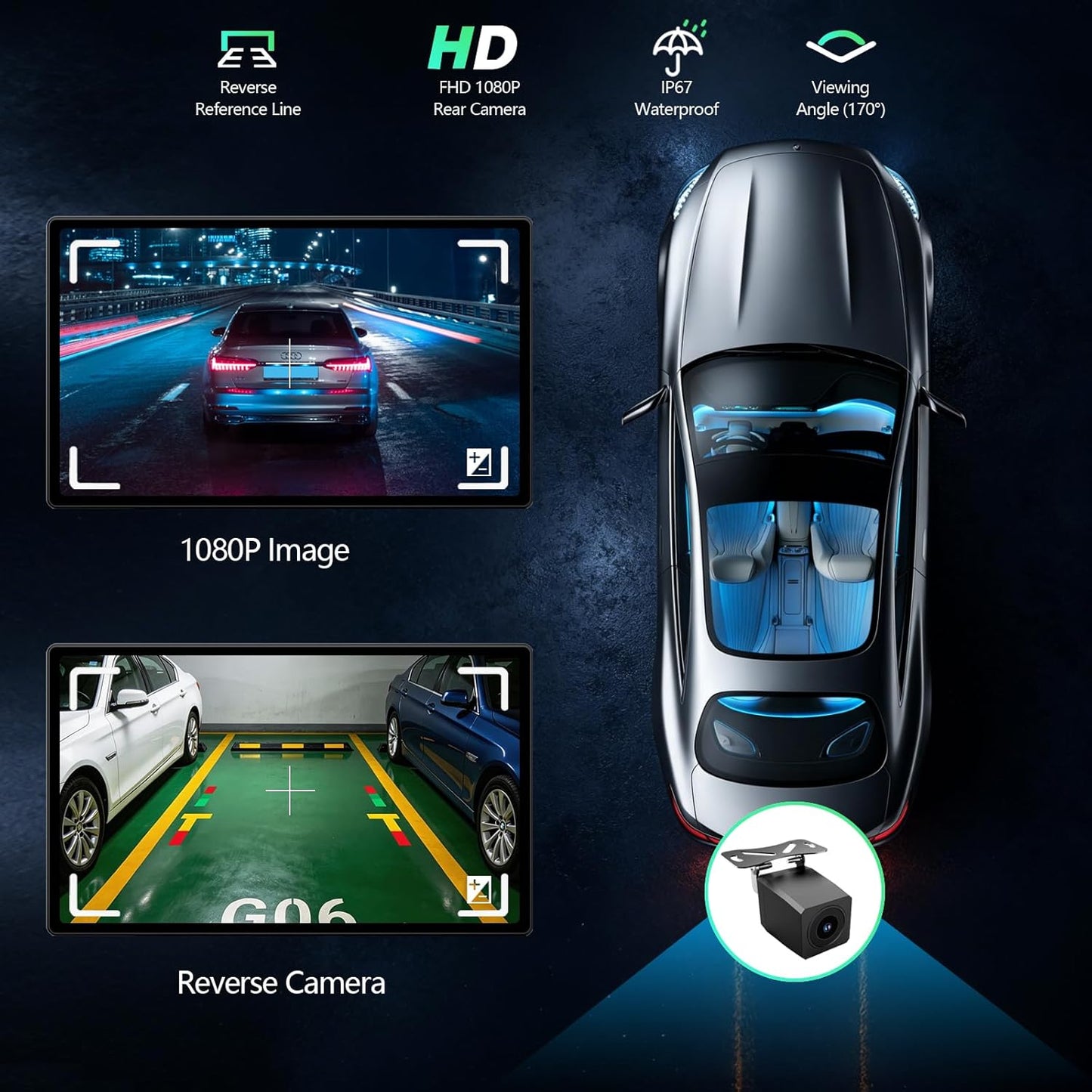 9 Inch Wireless Carplay Screen With Backup Camera encalife