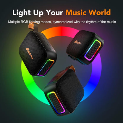 Powerful 10W Waterproof Bluetooth Speaker With Lights encalife