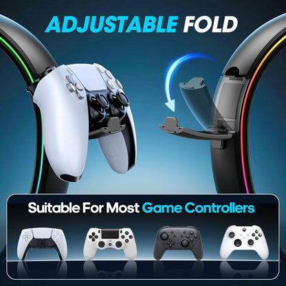 RGB Lighting Headset Controller Stand encalife