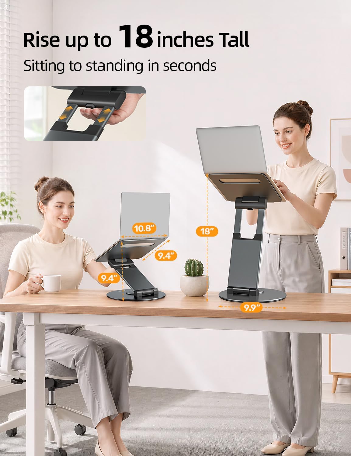 360 Rotating Adjustable Laptop Stand for Desk encalife