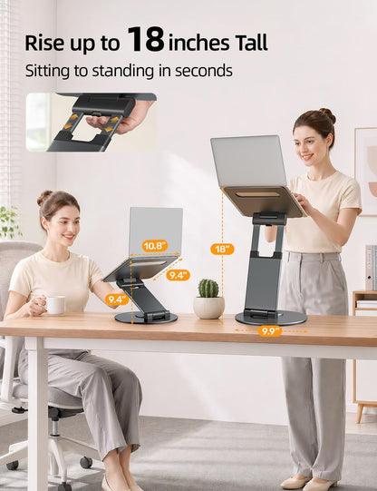 360 Rotating Adjustable Laptop Stand for Desk encalife