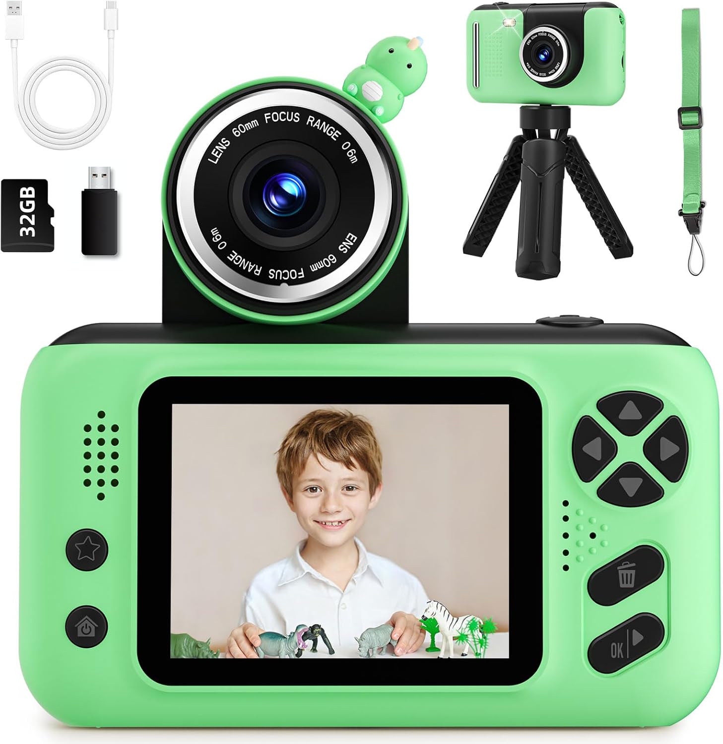 Kids Camera with 1080P Video &amp; 32GB Card