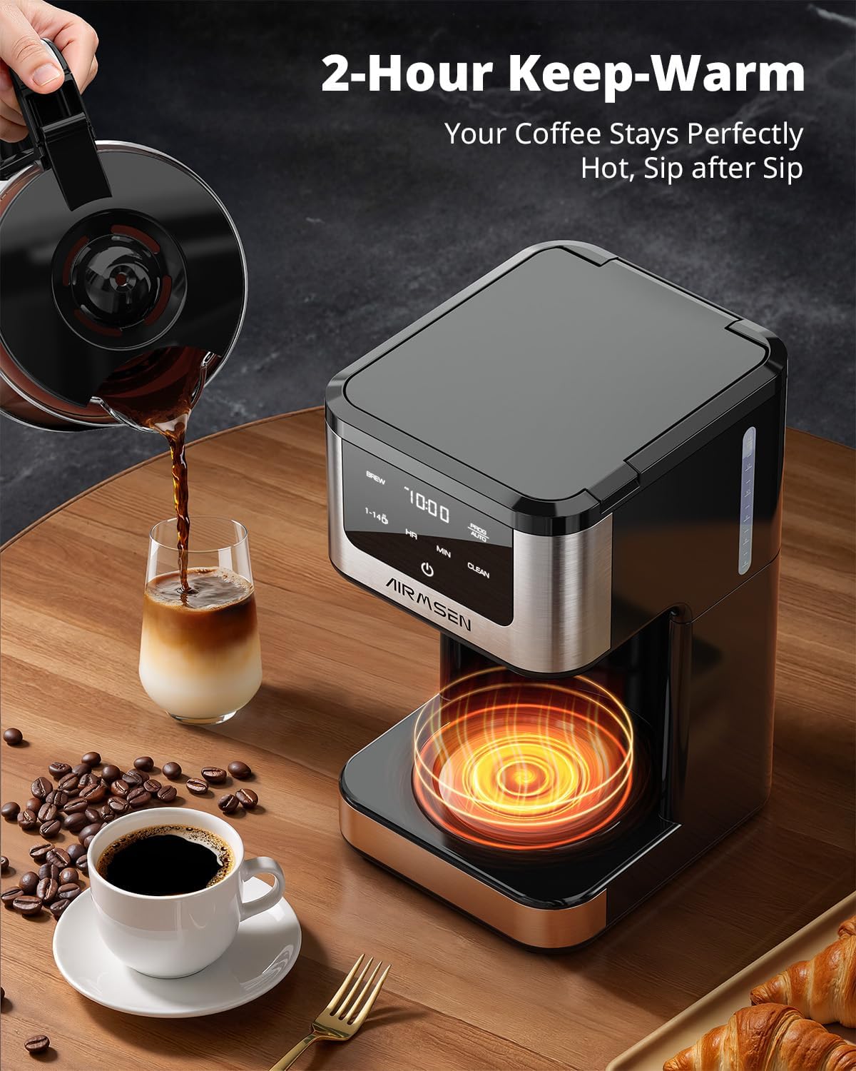 14 Cup Programmable Coffee Maker | Fast Brew Drip Machine encalife