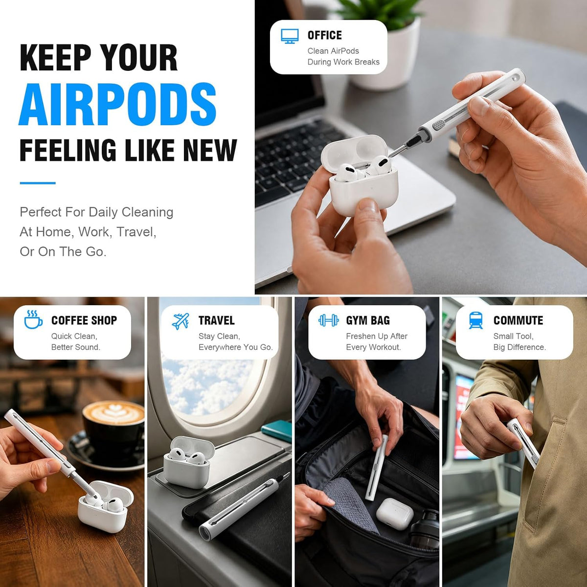 3-in-1 Earbud Cleaning Pen For Electronics Care encalife
