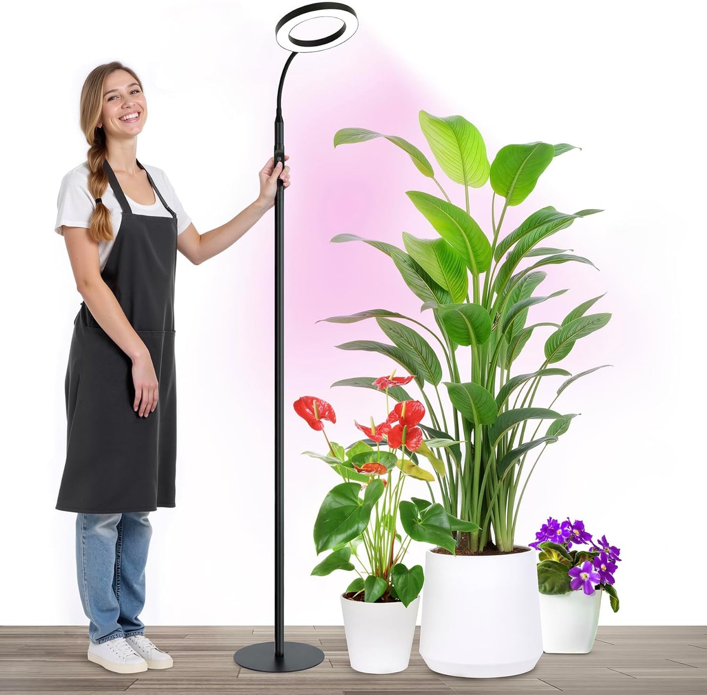 Grow Lights for Indoor Plants I 20W Full Spectrum Halo Lamp