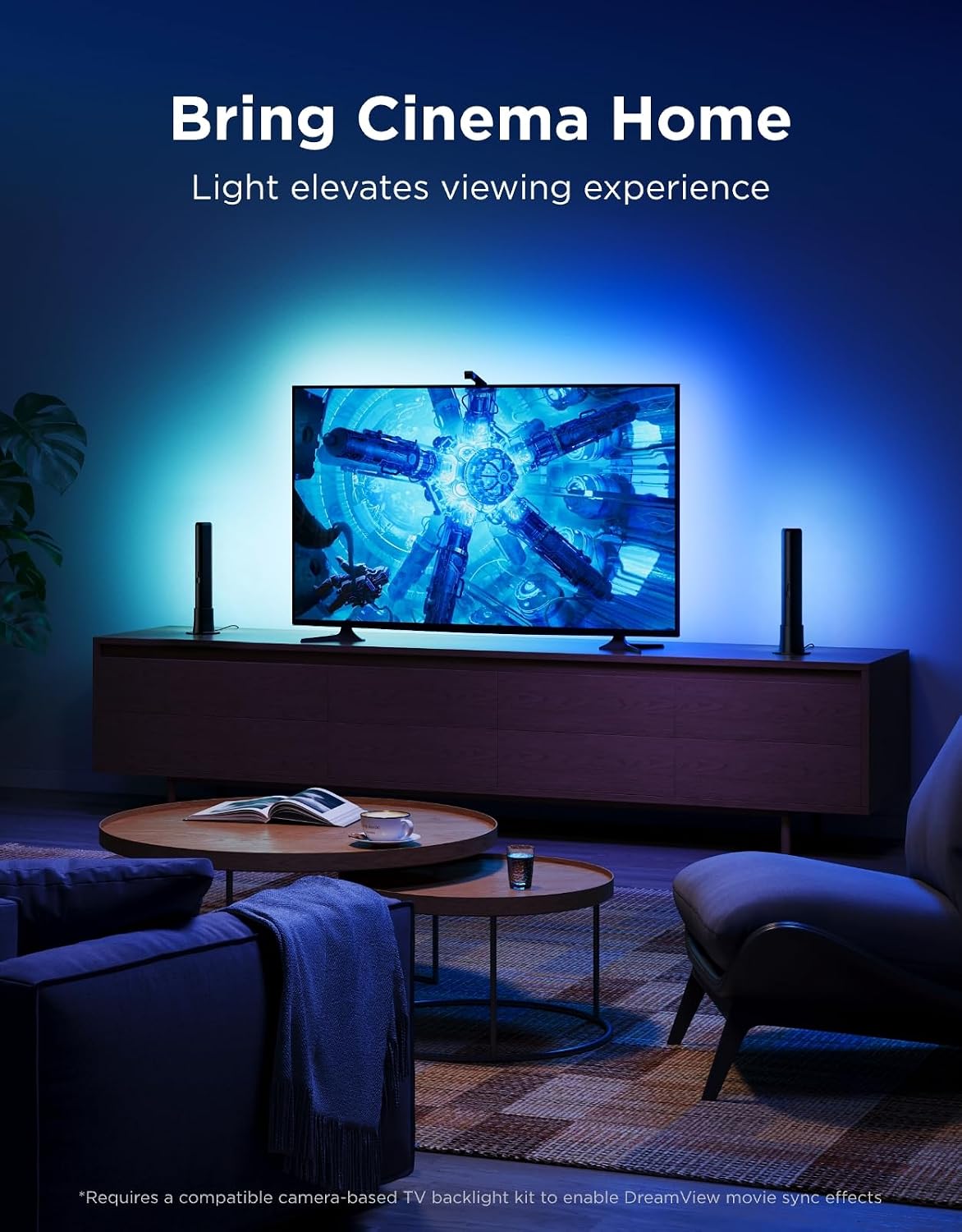 Immersive RGBICWW Smart Light Bar With Music Sync encalife