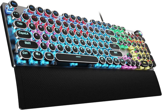 Encalife Retro Mechanical Gaming Keyboard RGB