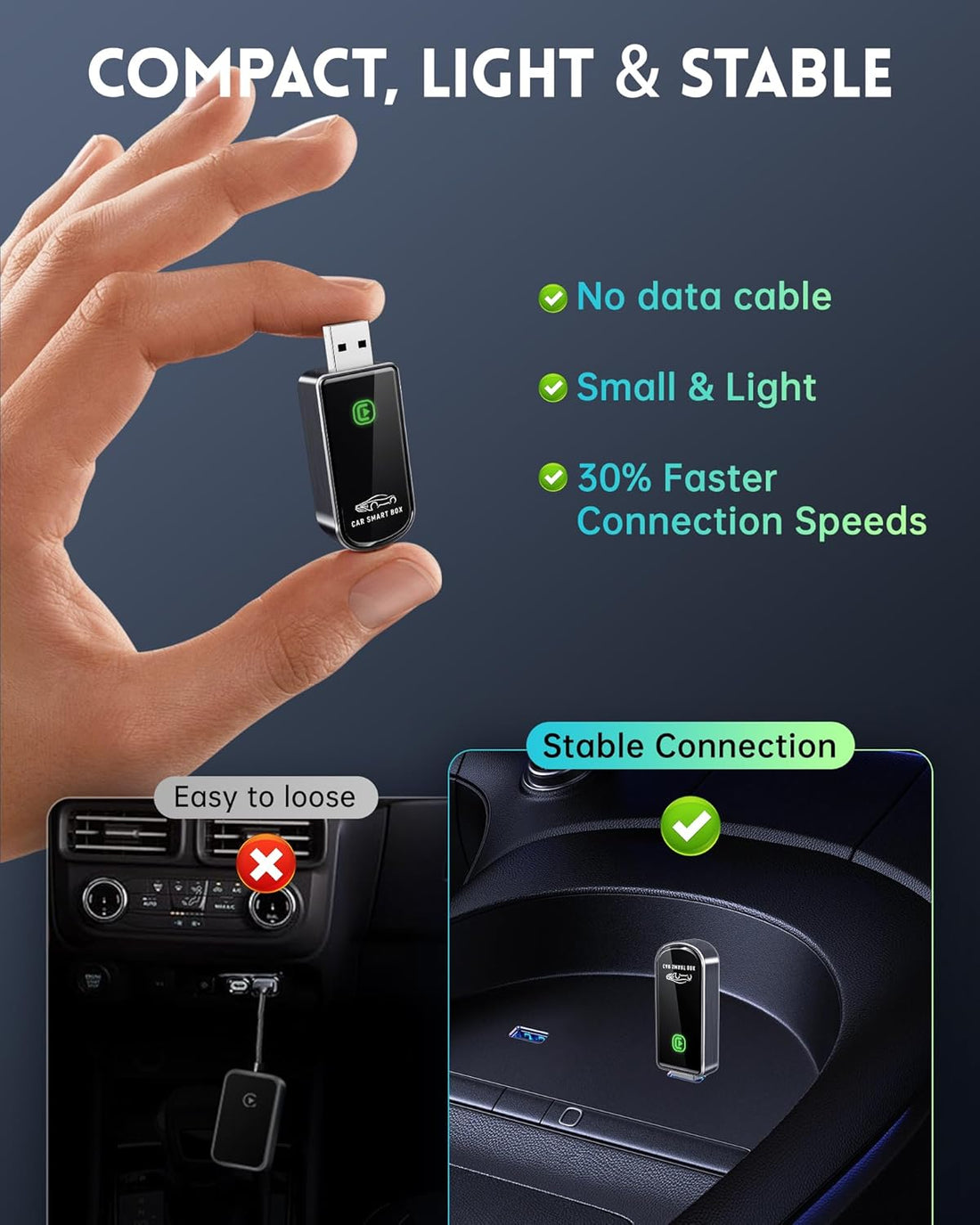 Wireless CarPlay Adapter | CarPlay Dongle Plug encalife