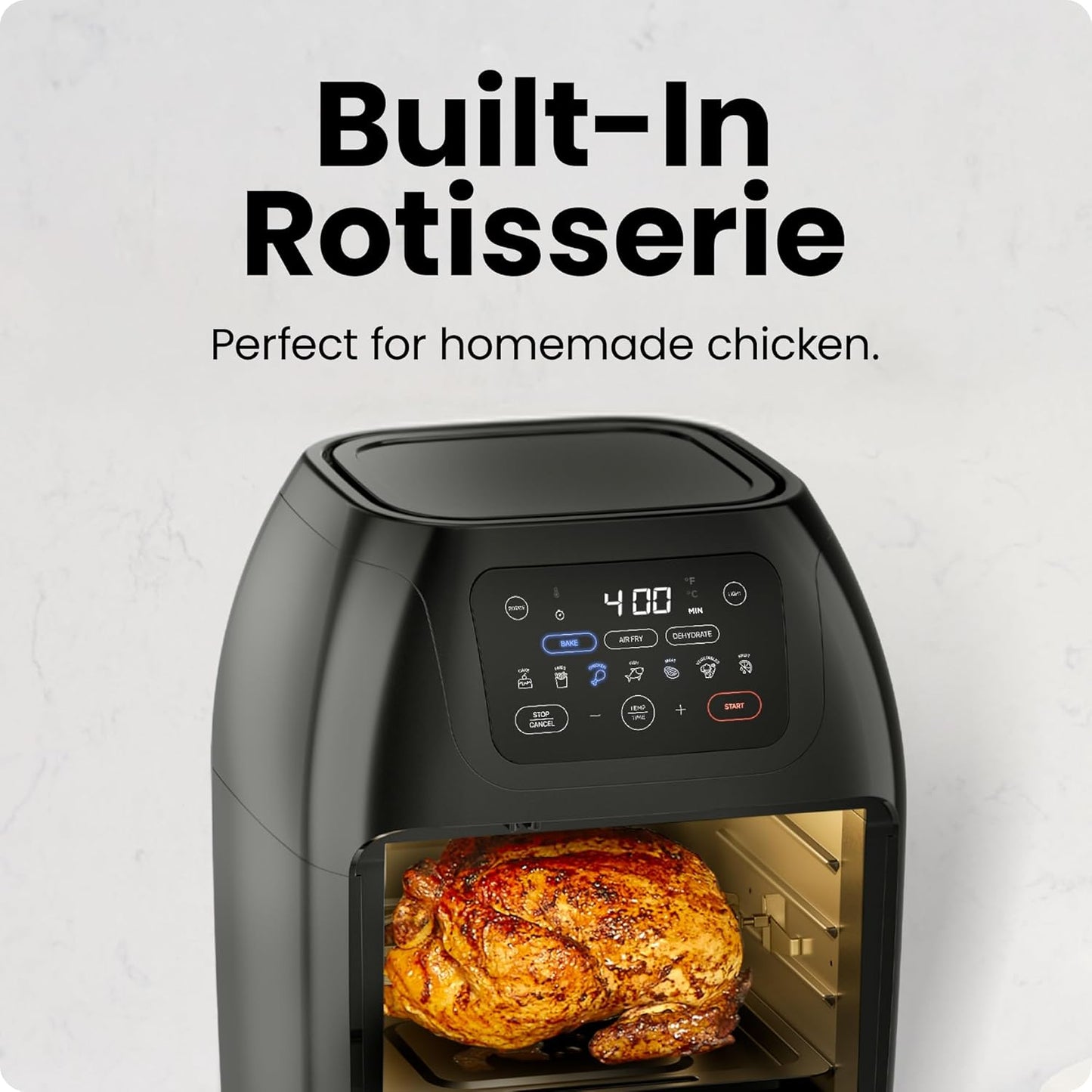 10L Digital Air Fryer Oven I Rotisserie & Dehydrator encalife