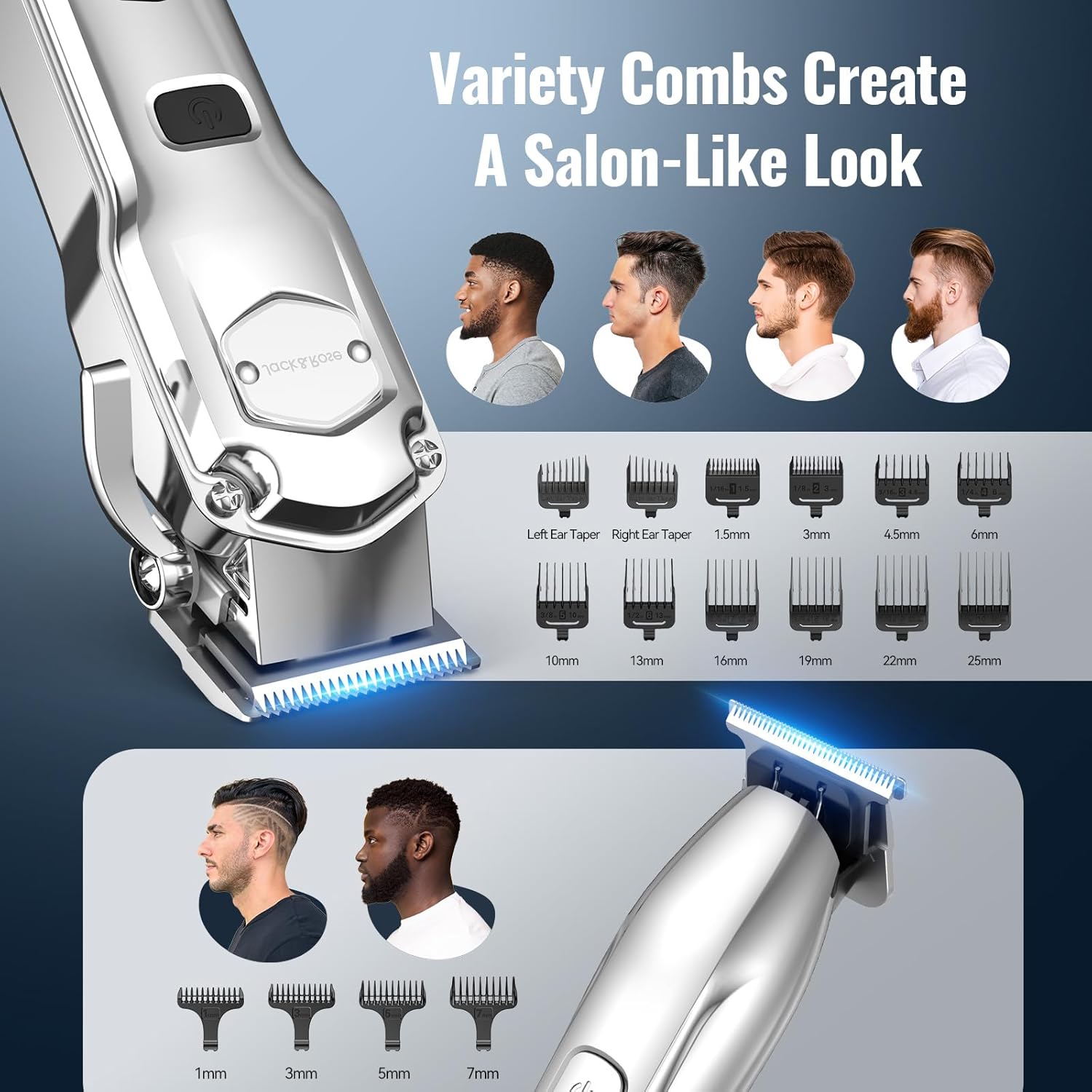 Professional Beard Trimmer Hair Clipper Grooming Kit encalife