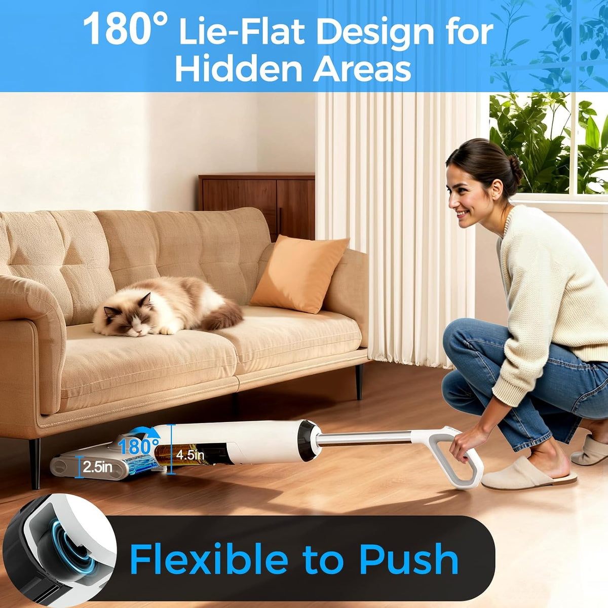 Cordless Wet Dry Vacuum Mop Cleaner encalife