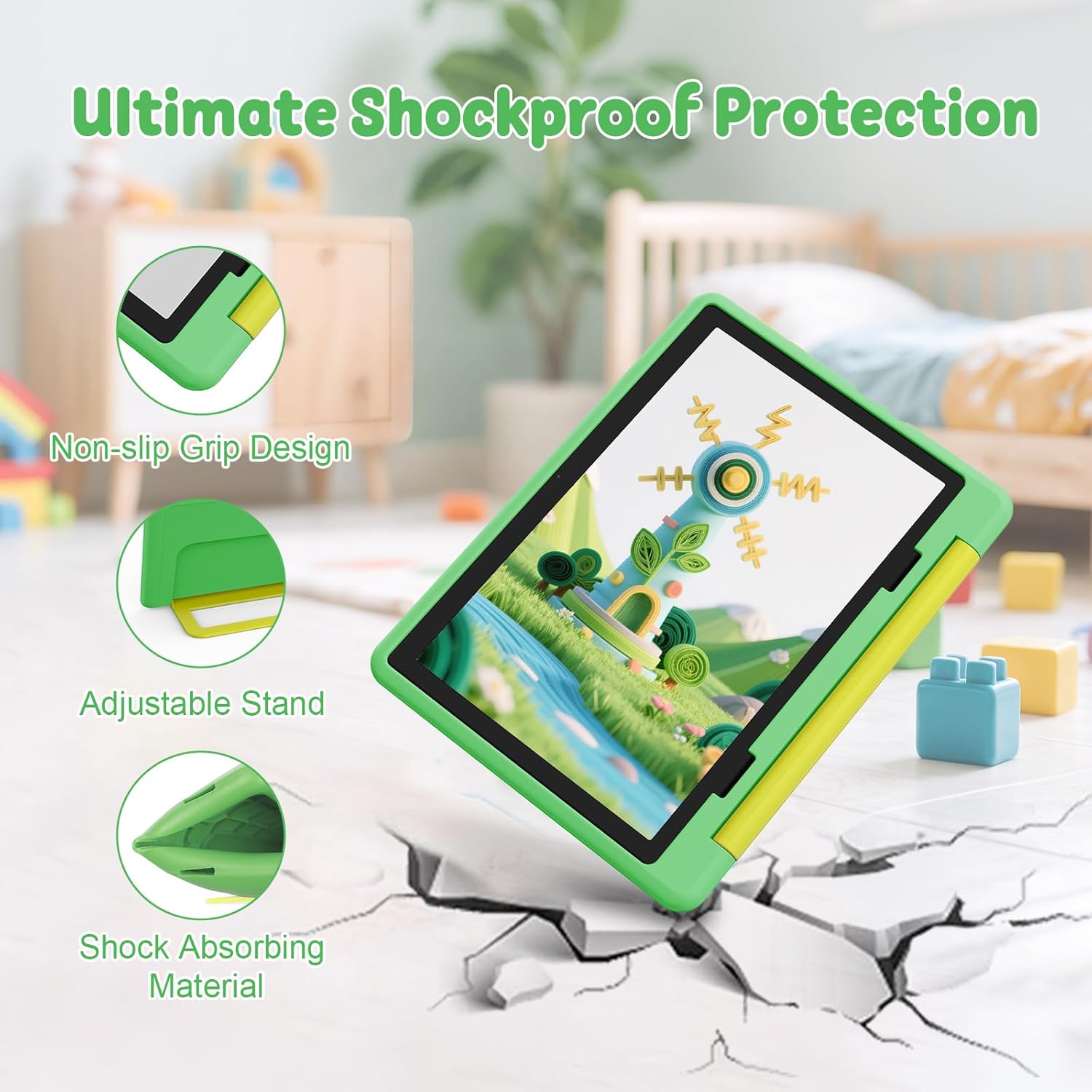 Android 10 Inch Tablet for Kid with Case encalife