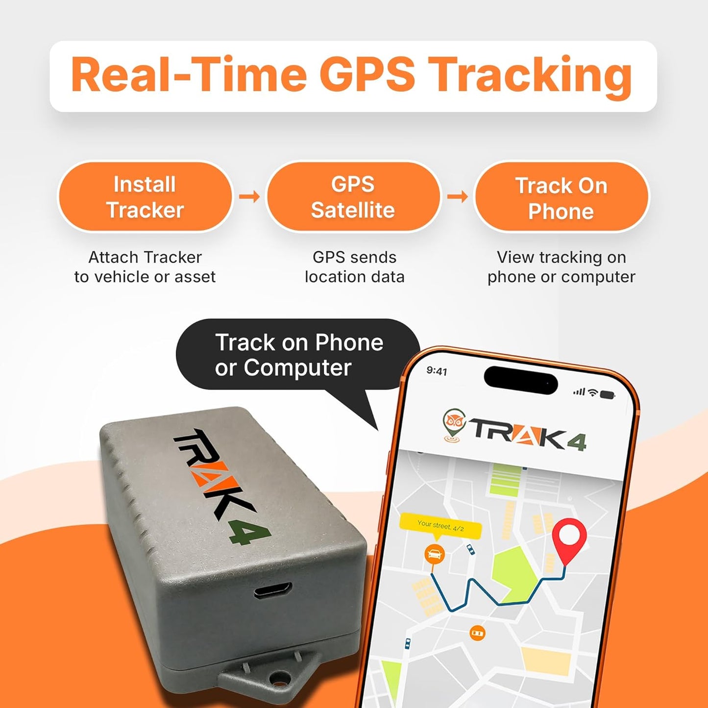 GPS Vehicle Tracker Real-Time 4G Magnetic I Waterproof Asset Tracker encalife