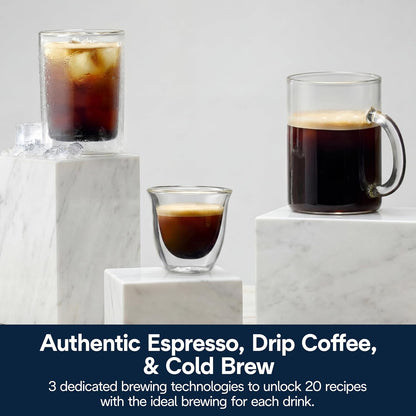 Automatic Espresso Machine with Hot &amp; Cold Frother encalife
