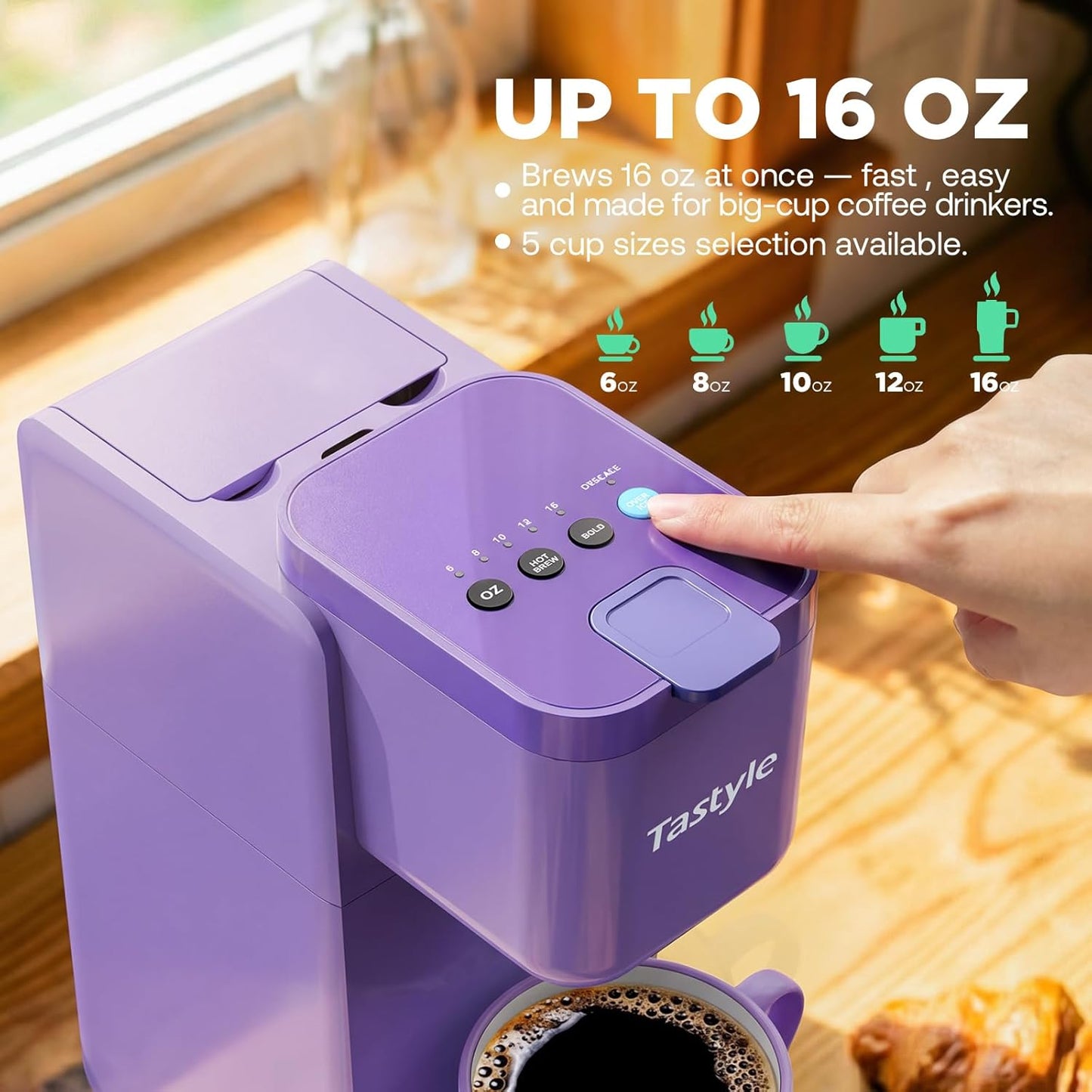 Single Serve Coffee Maker K-Cup Iced Hot Compact Travel Mug encalife
