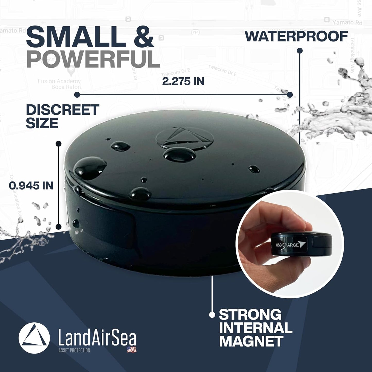 GPS Real-Time Vehicle Tracker Magnetic Anti-Theft Waterproof encalife