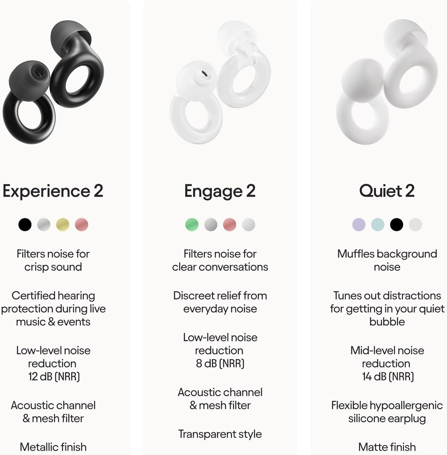 High-Fidelity Noise Reducing Earplugs for Concert Comfort encalife