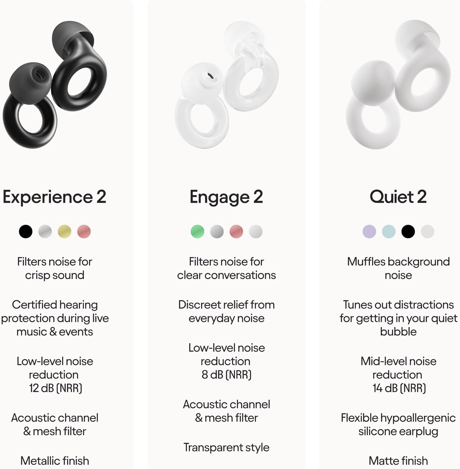 High-Fidelity Noise Reducing Earplugs for Concert Comfort encalife