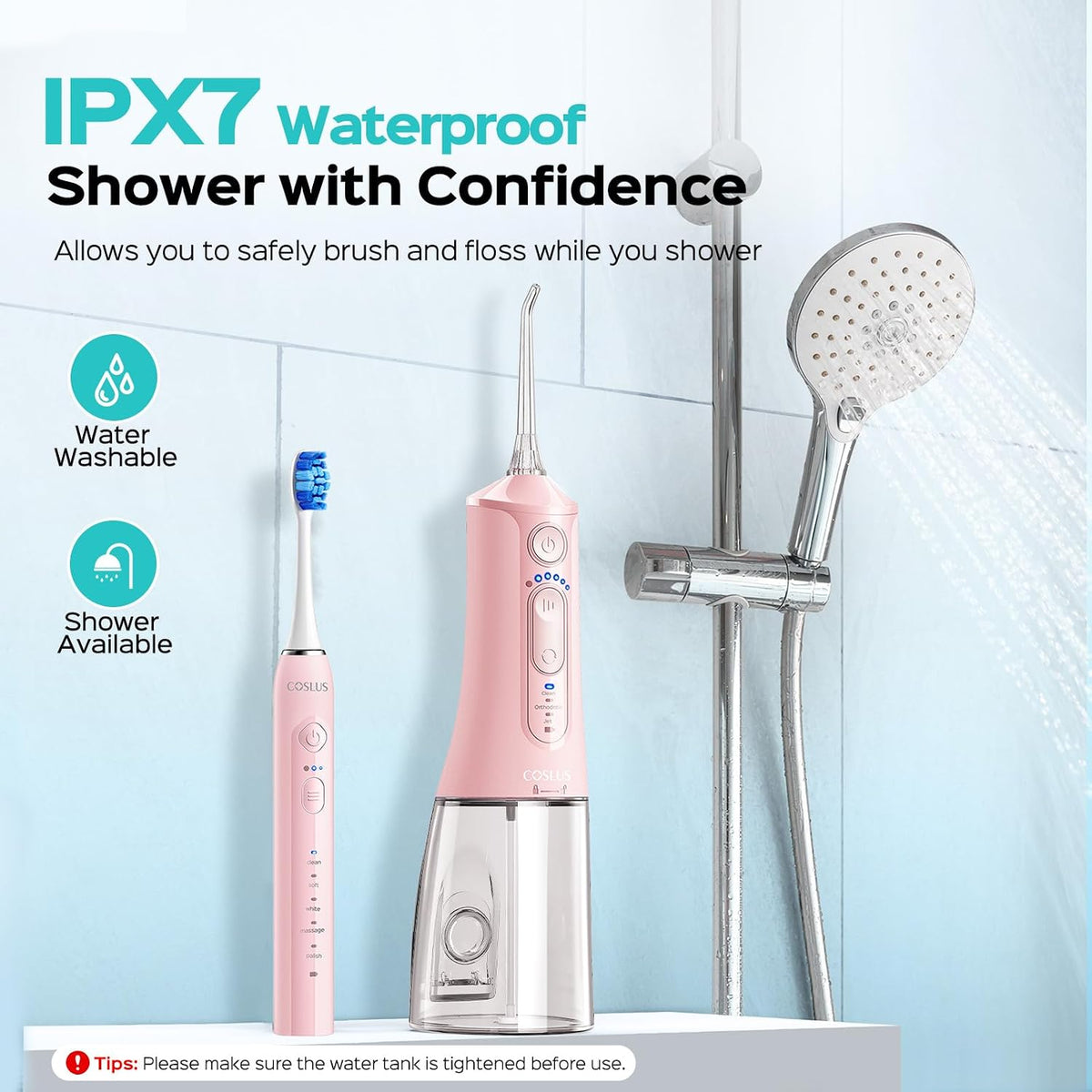 Electric Toothbrush and Water Flosser Combo encalife