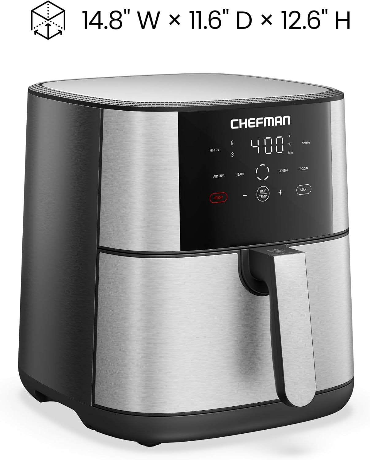 Air Fryer I 8 Qt Digital I Stainless Steel encalife