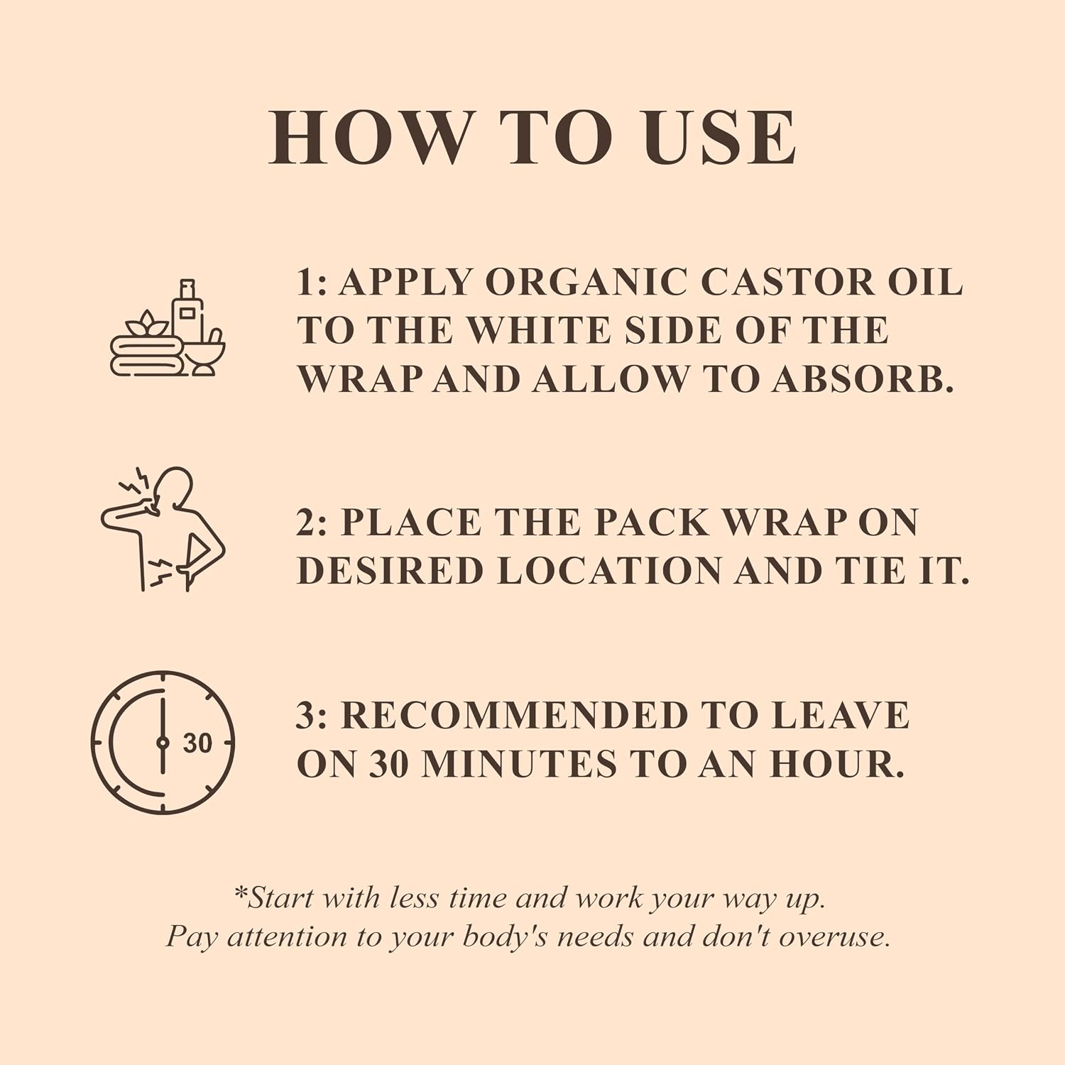 Organic Castor Oil Pack Wrap for Relaxation Recovery encalife