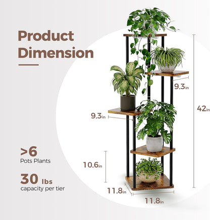 Grow lights for indoor plant | 5-Tier Corner Plant Stand encalife