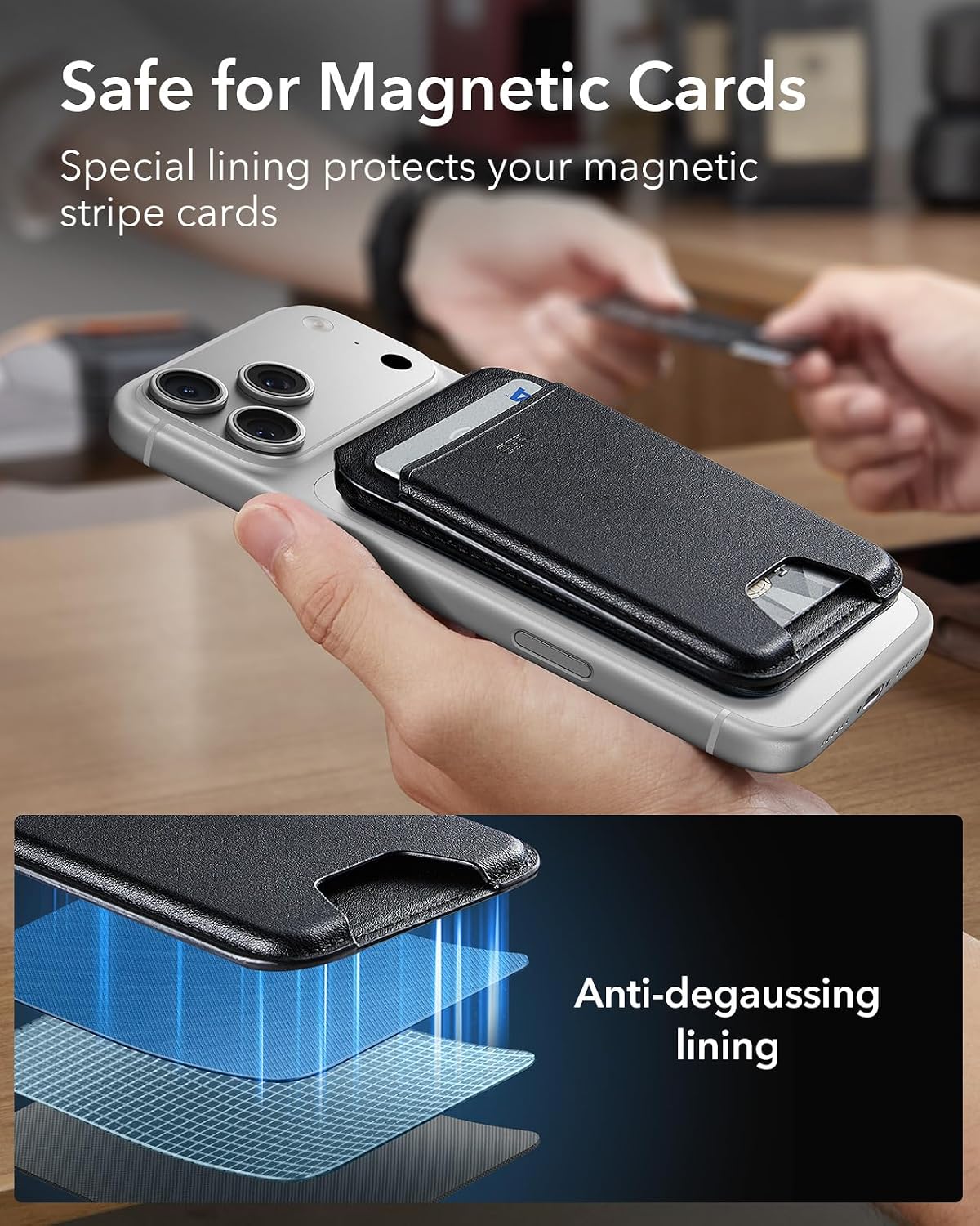 Magnetic Phone Wallet for Men with Stand encalife