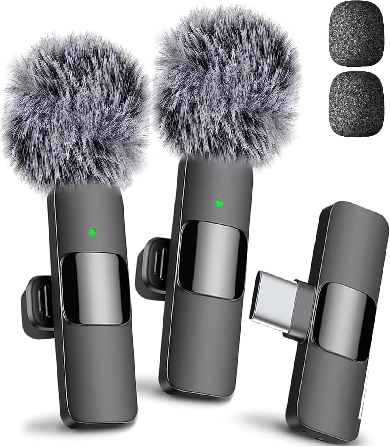 Wireless Mini Lavalier Microphone With Noise Cancelling encalife