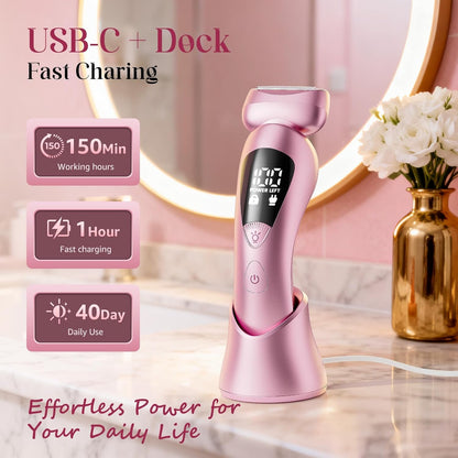 Rategist Electric Razor Women Love I Pink Trimmer encalife
