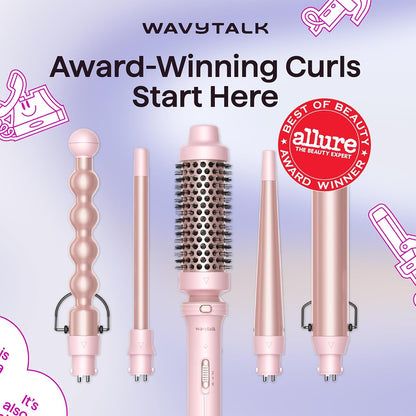 5 in 1 Curling Wand Set | Wavytalk Ceramic Hair Styler encalife