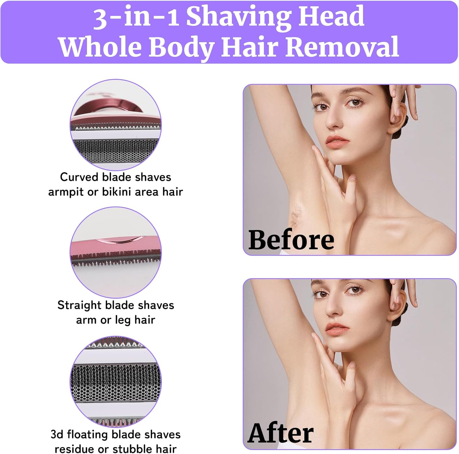 Electric Razor Women Love I 4-in-1 Grooming Kit encalife