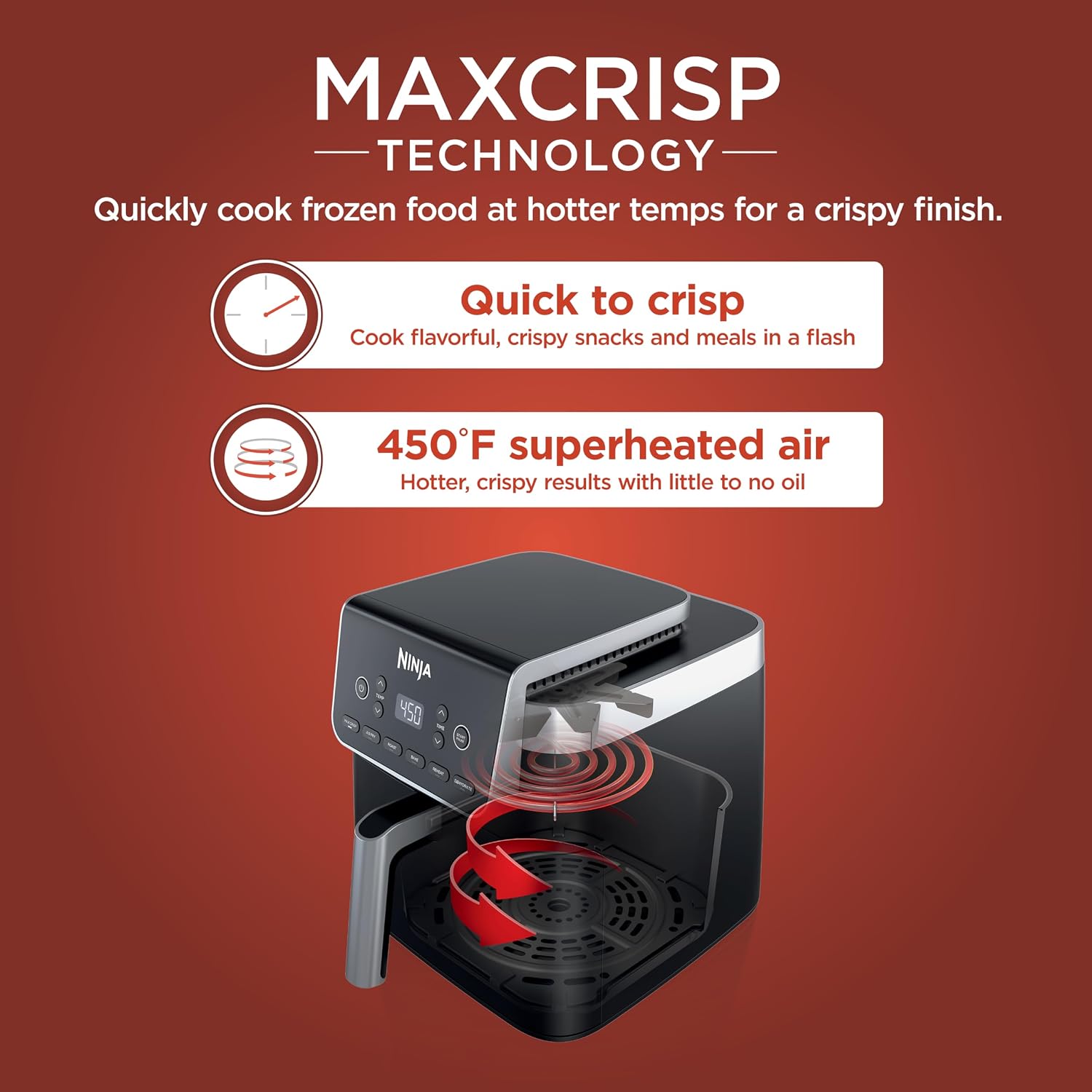 6.5-Quart 6-in-1 XL MaxCrisp Air Fryer encalife