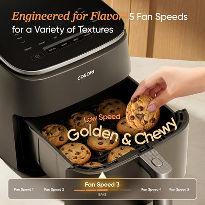 6-Quart 9-in-1 Ceramic Coated High-Speed Air Fryer encalife