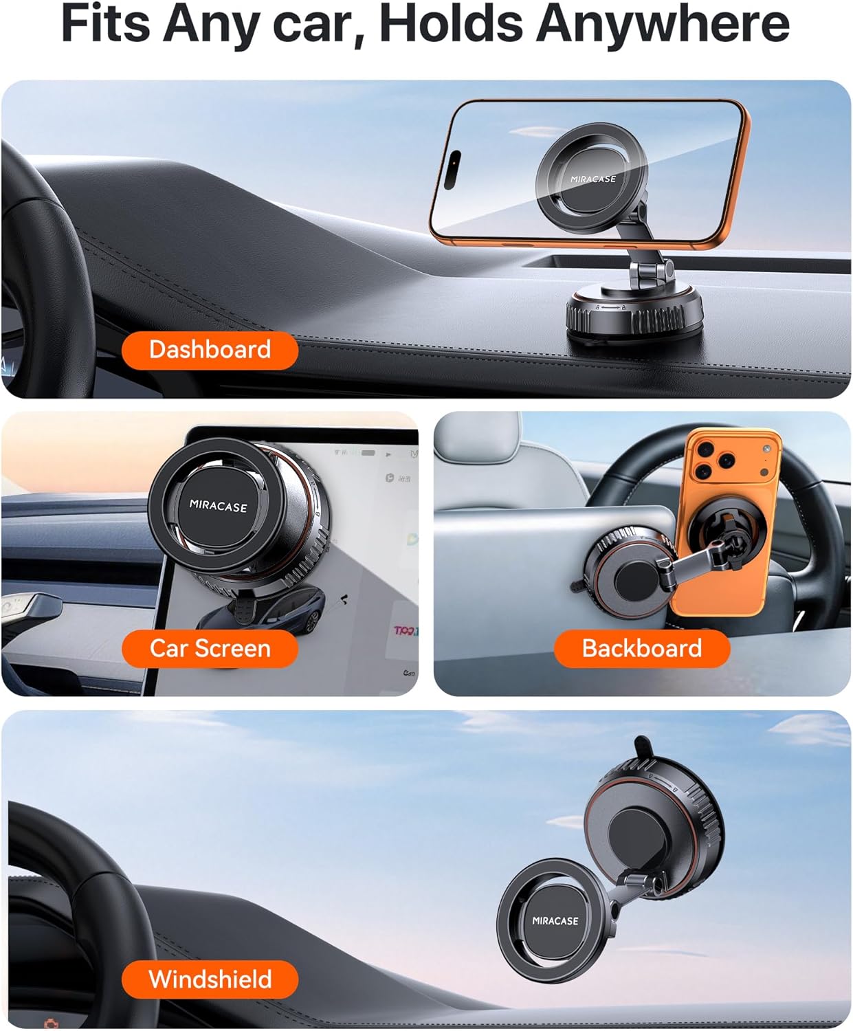 Magnetic MagSafe Car Phone Mount Strong Suction encalife