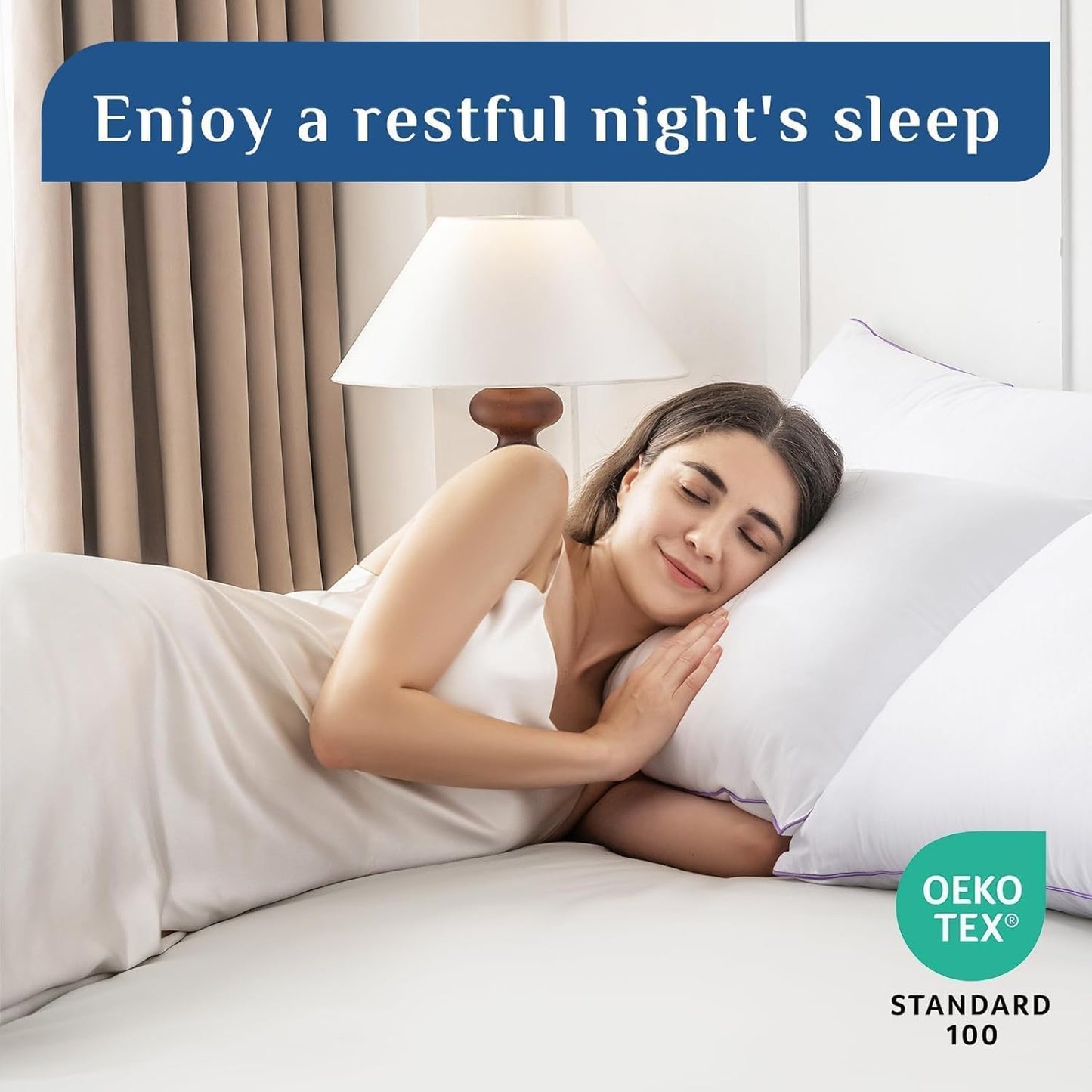 Bed Pillows Queen Set | Soft Support Hotel Quality Sleeping Pillows encalife