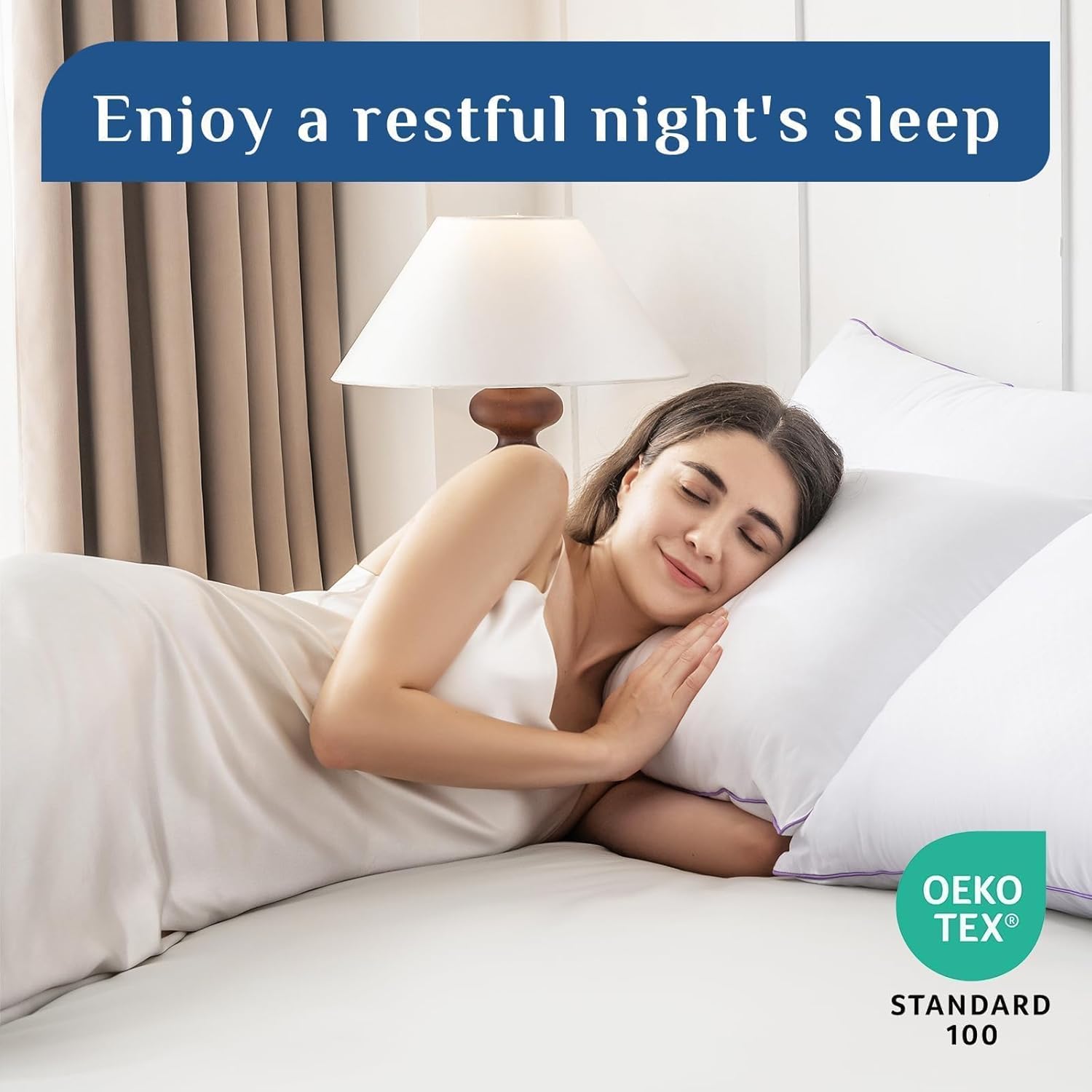 Bed Pillows Queen Set | Soft Support Hotel Quality Sleeping Pillows encalife