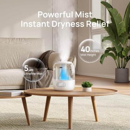Cool Mist Humidifier | 3L Capacity | With Night Light &amp; Aroma Tray encalife
