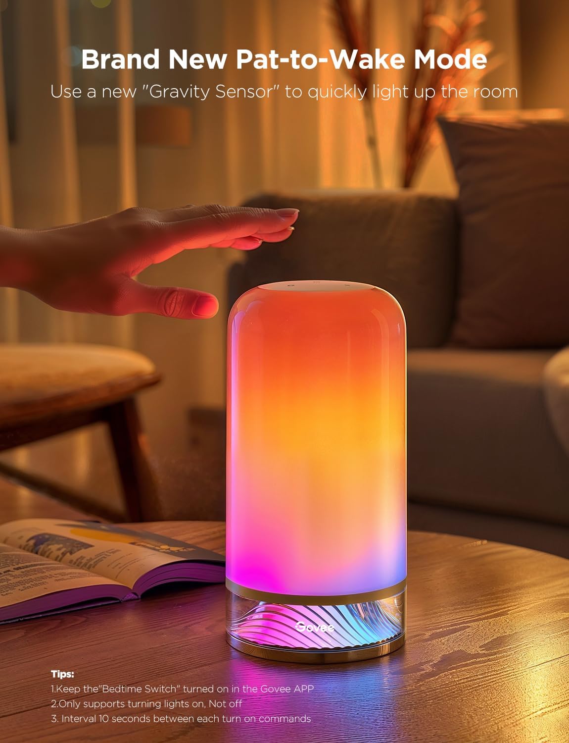 Smart RGB Lighting Table Lamp for Bedroom Nightstand encalife