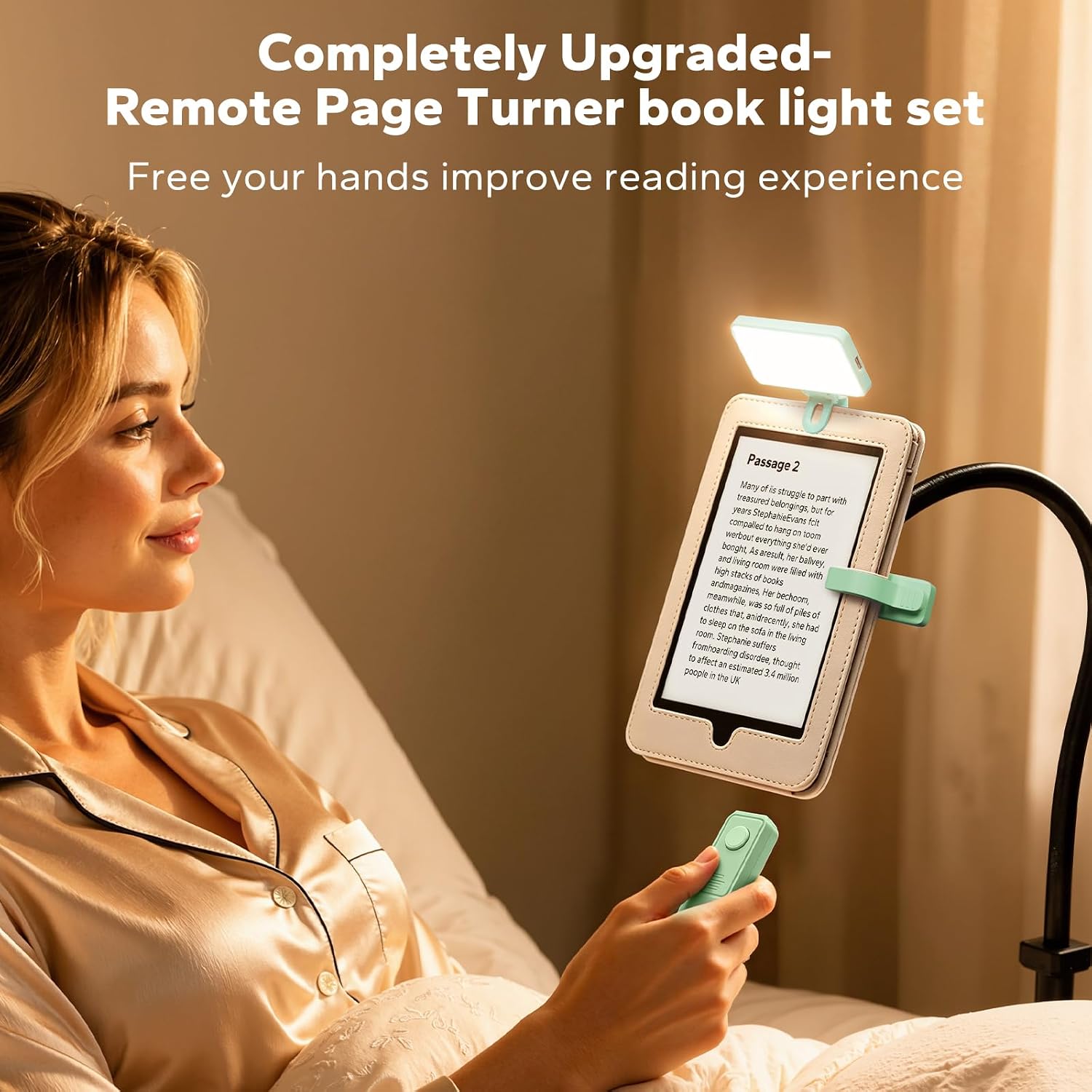 Green Page Turner With Light and Timer encalife
