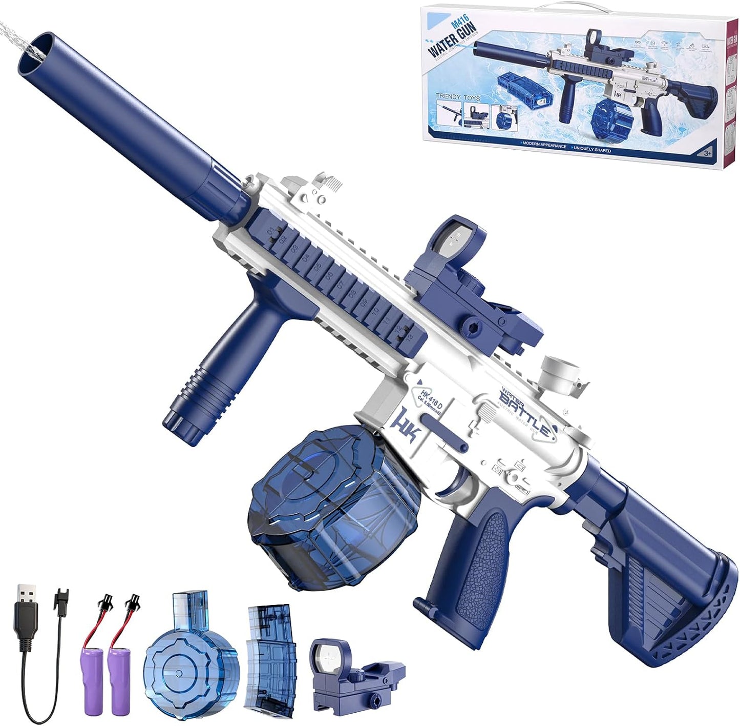 Electric Water Gun | Rechargeable Long Range Water Blaster Toy