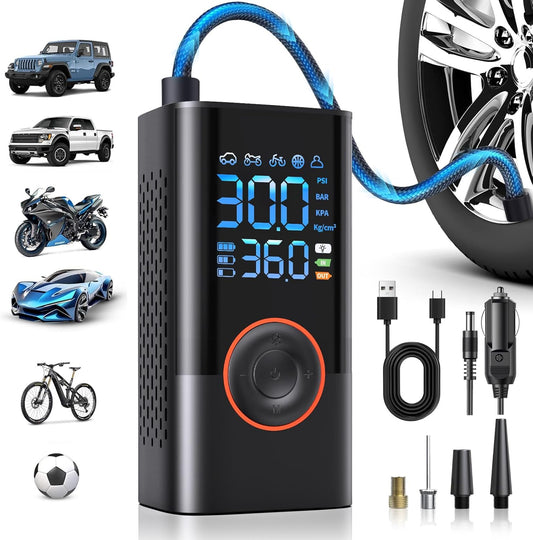 Portable Tire Inflator for car emergency roadside assistance