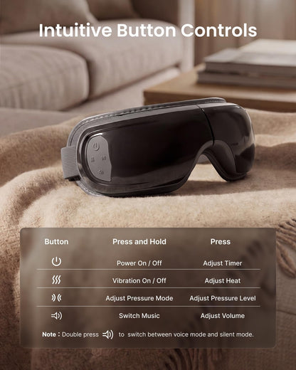Eye Massager With Heat Cooling Voice Control encalife