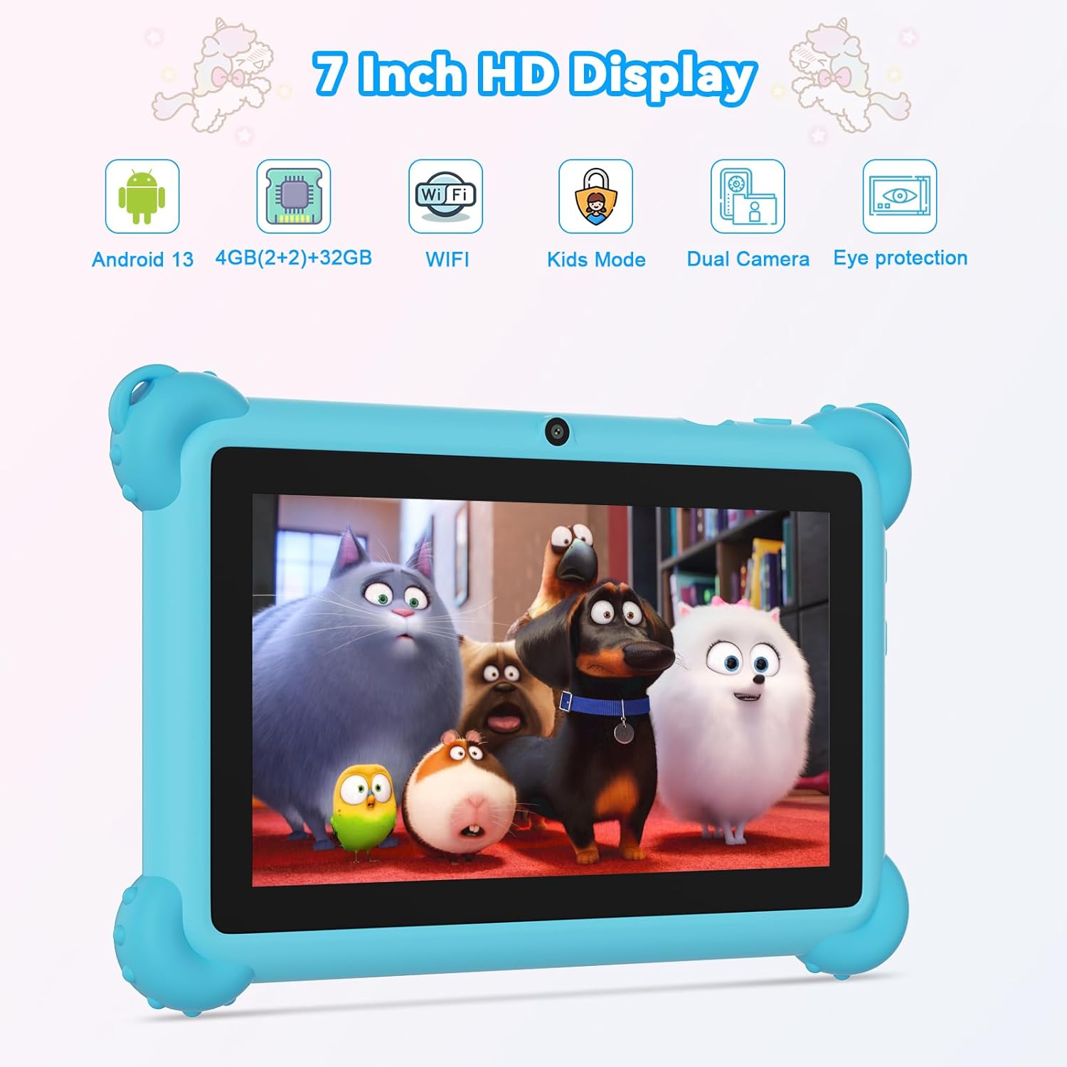 C Idea 7” Kids Tablet I Toddler Learning Tablet with Parental Controls encalife